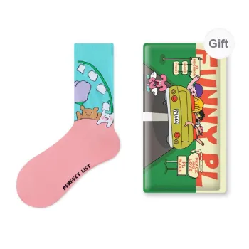 PL Mid Calf Socks Unisex 1 Pack Shopping Bag Pink