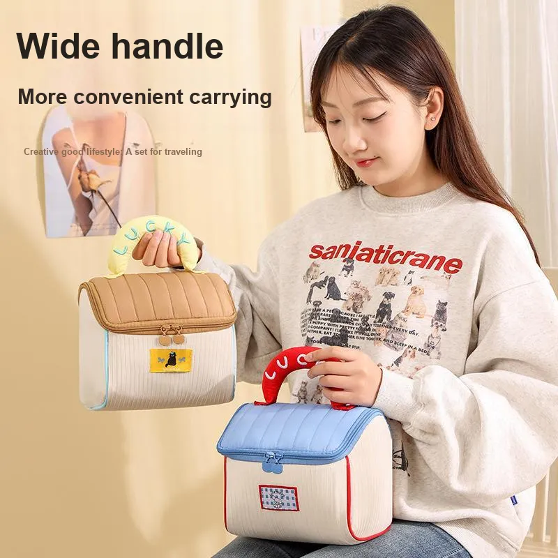 Future Maple Small House Large Capacity Portable Makeup Bags Portable Waterproof Travel, Packable, Thickened-3