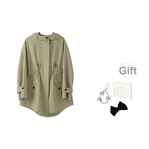 Fstudio Осенний Корейский Вдохновленный Коммутирующий Повседневный Тренчкот из Кожаных Тканей Подходящий для Женщин