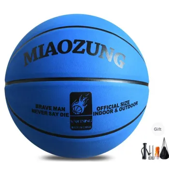 MIAOZUNG x VARTSING Microfiber Leather Basketball Blue Size 5 Size 7 Training Match Unisex