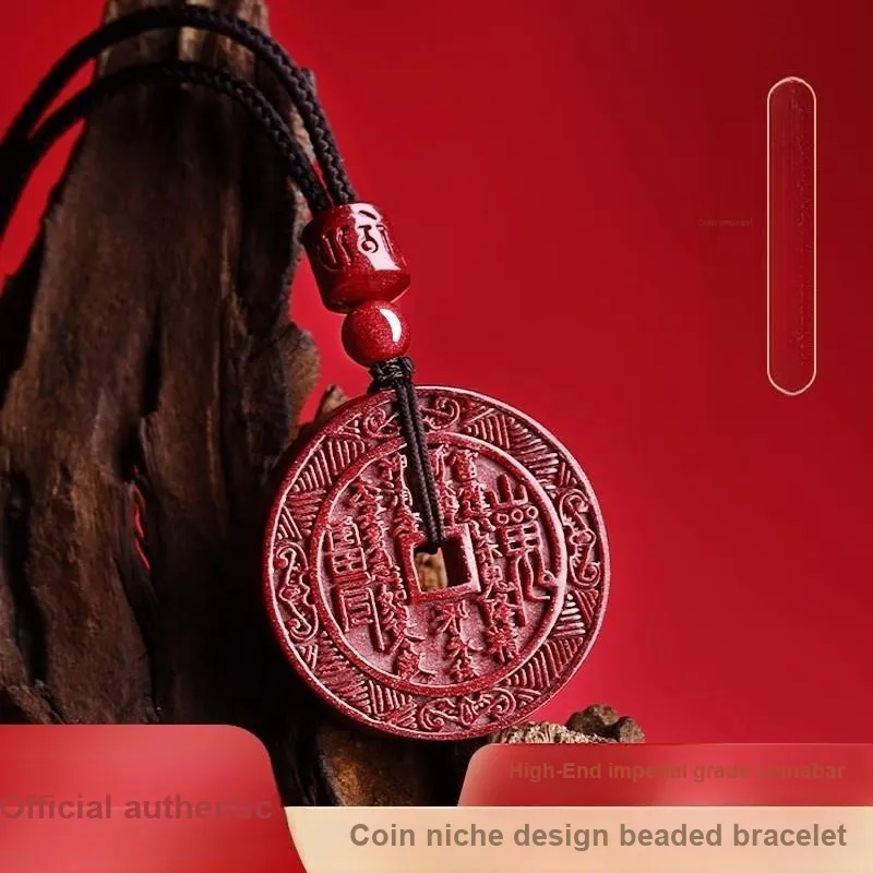 ZHIZUO Natural Cinnabar Pendants Unisex-1
