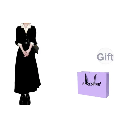 LADYXIEXIE Длинное платье с длинными рукавами женское