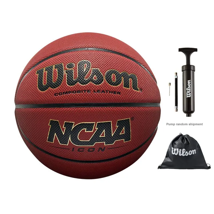 Wilson NCAA PU Basketball Red Brown Size 7 Ball Training Unisex-2