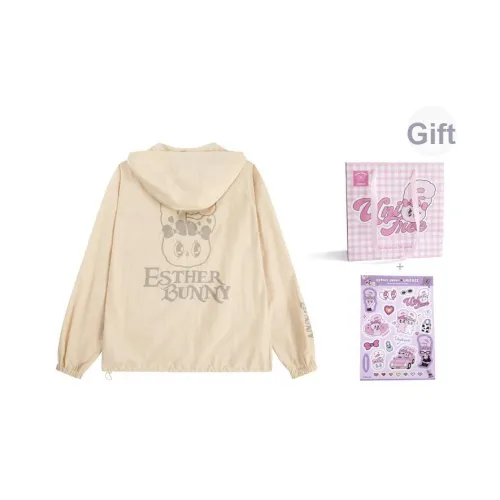 UNIFREE X AISILEXIAOTU LIANMINGKUAN Куртки и пальто женские бежево-желтые