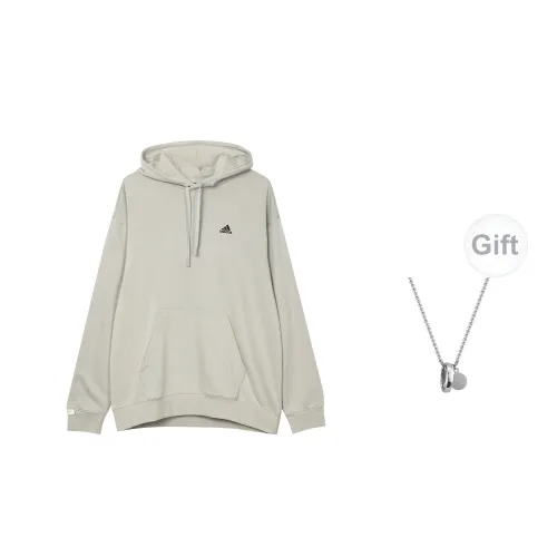 Adidas Sweatshirts Unisex Metallic Gray With Free Necklace