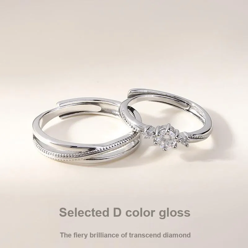 Kelanxi Moissanite Rings Unisex-4
