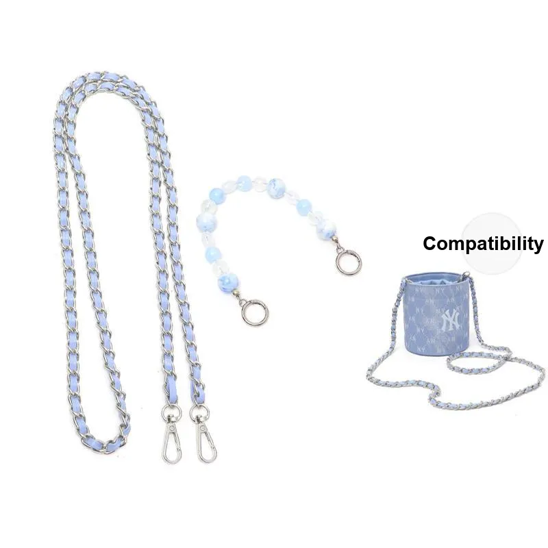 Gloya Metal Bag Strap Women's Blue-4