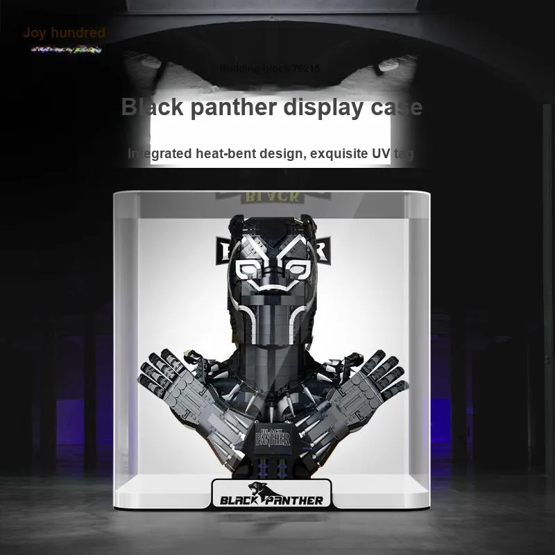 LIGHT YOUR BRICKS LeiYiBai Compatibility Building Block Marvel 76215 Black Panther Storage Box Model Accessories-1