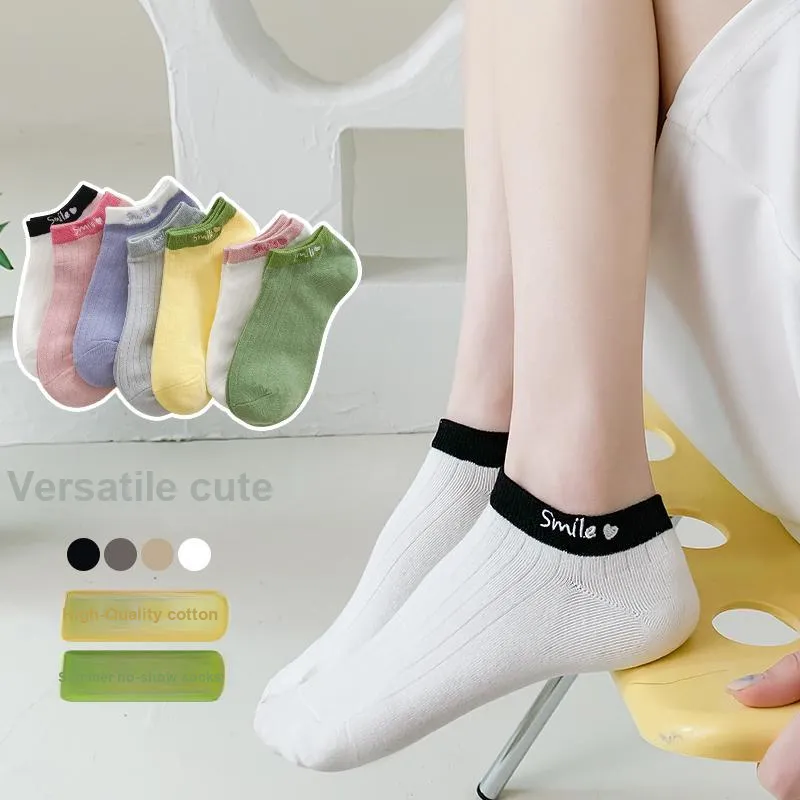 Lan Miao Ankle Socks Women's Shopping Bag 5 Pack-6