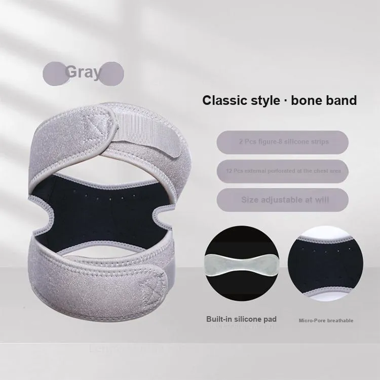 UMA Running Mountaineering Basketball Patella Bands Gray Neoprene Unisex Basic Protective-1
