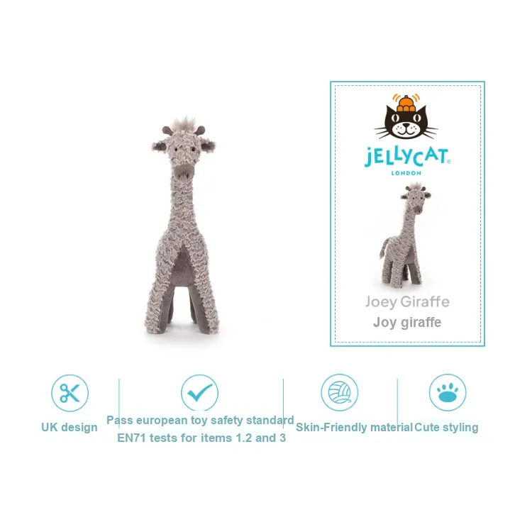 JELLYCAT Jungle Animal Collection Joey Giraffe Dolls Plush Doll 23cm/55cm Height-2