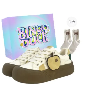 BINGO DUCK Coverage Height Increase Low Top Skateboard Shoes Women's