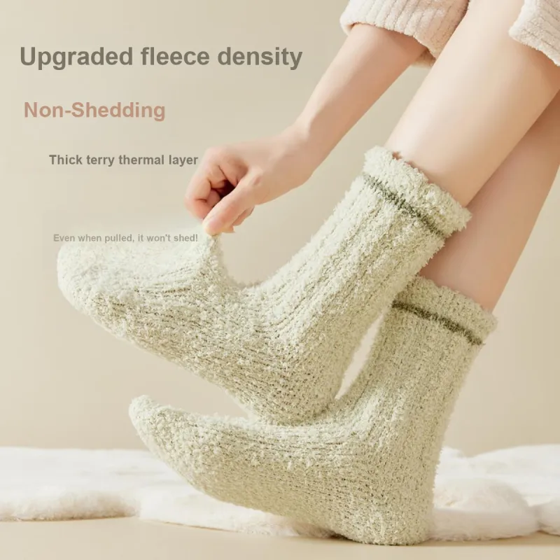 MIIOW Mid Calf Socks Women's 5 Pack-3