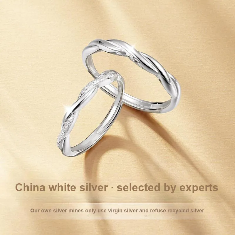 Zhenhui Silver 925 Sterling Silver Rings Unisex-1