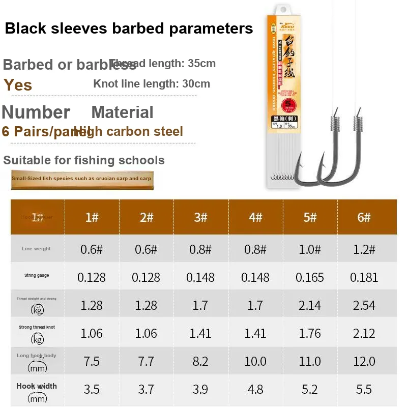 Guest Friends Fish Hook High Carbon Steel Fishing Barbed Hook-2