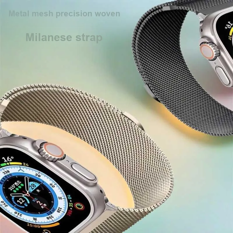FUDIEN Compatibility Apple Full Collection S9 Beige Blue Nice Watch Bands Approximately 250mm Unisex-17