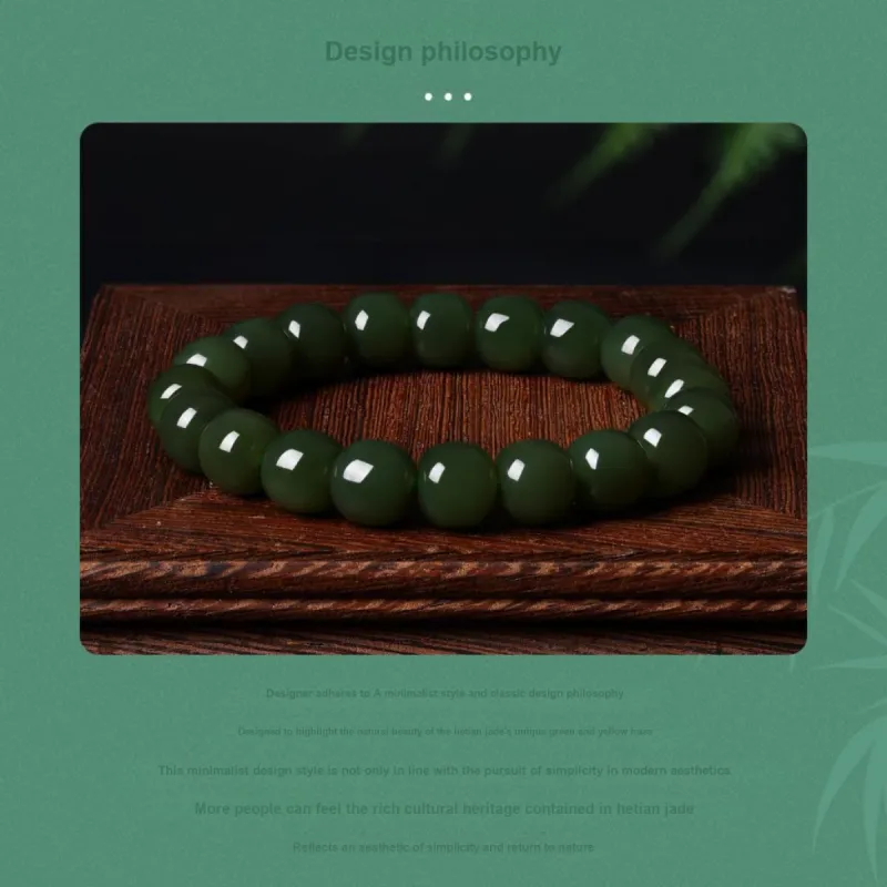 LAOMIAO Hetian Jade Bracelets Green Jade Women's-17