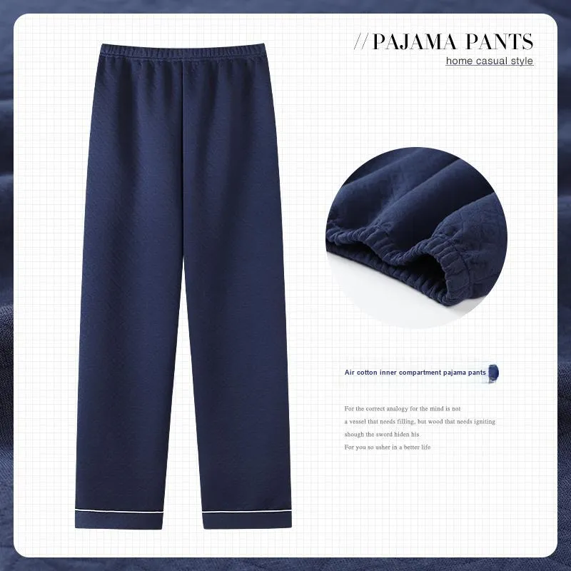 MIIOW Pajama Pants Men's Navy Blue-1