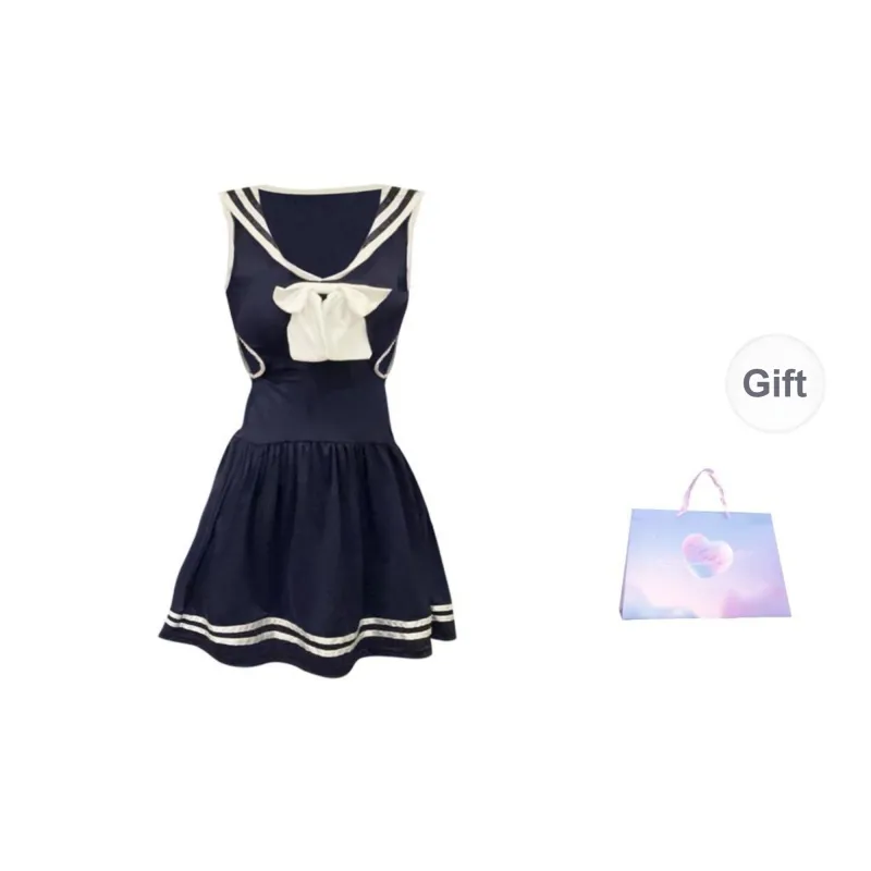 Aghr Sleeveless Dress Women's Navy Blue-7