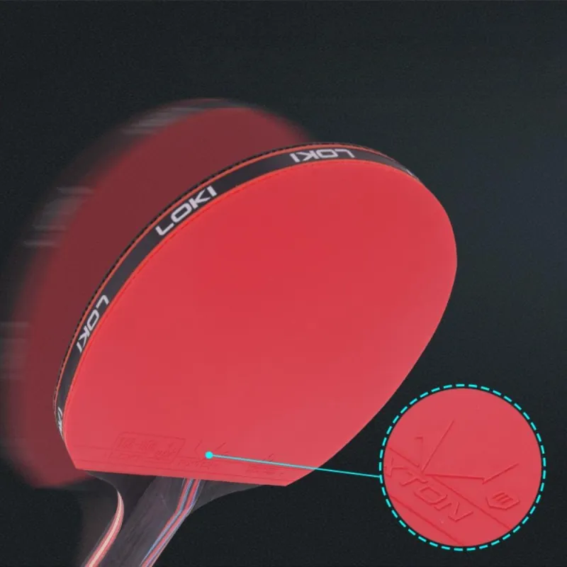 LOKI X3 Ping Pong Paddles Unisex Pure Wood Black Red-3