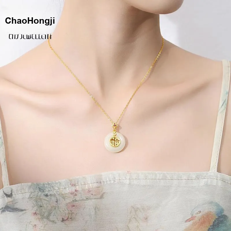 CHAOHONGJI Chalcedony Necklaces Women's-9