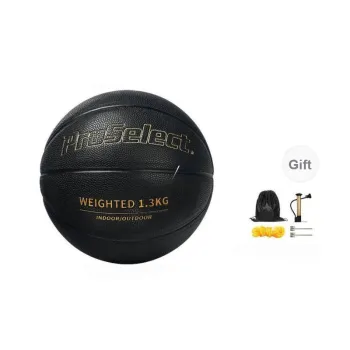 ProSelect Weighted Training Ball Collection PU Basketball Black Size 7 Competition Unisex