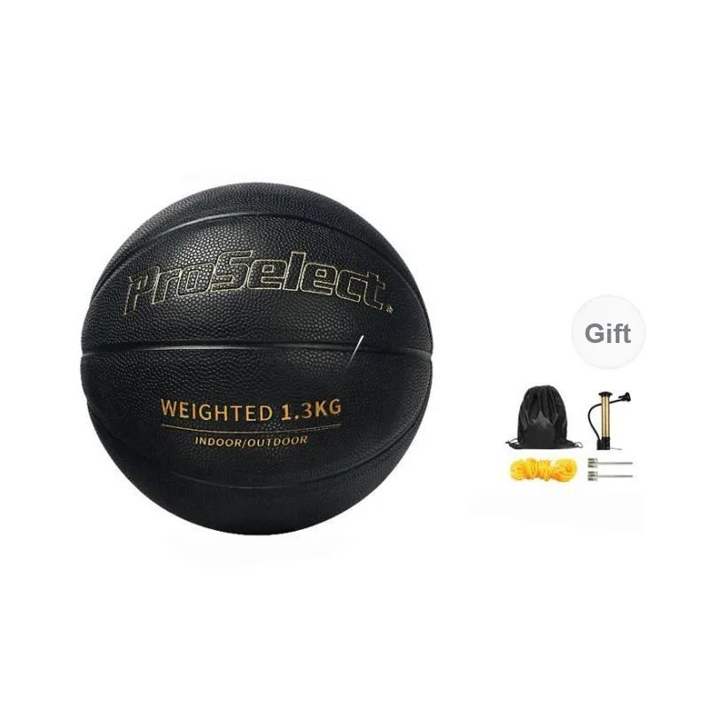 ProSelect Weighted Training Ball Collection PU Basketball Black Size 7 Competition Unisex-0