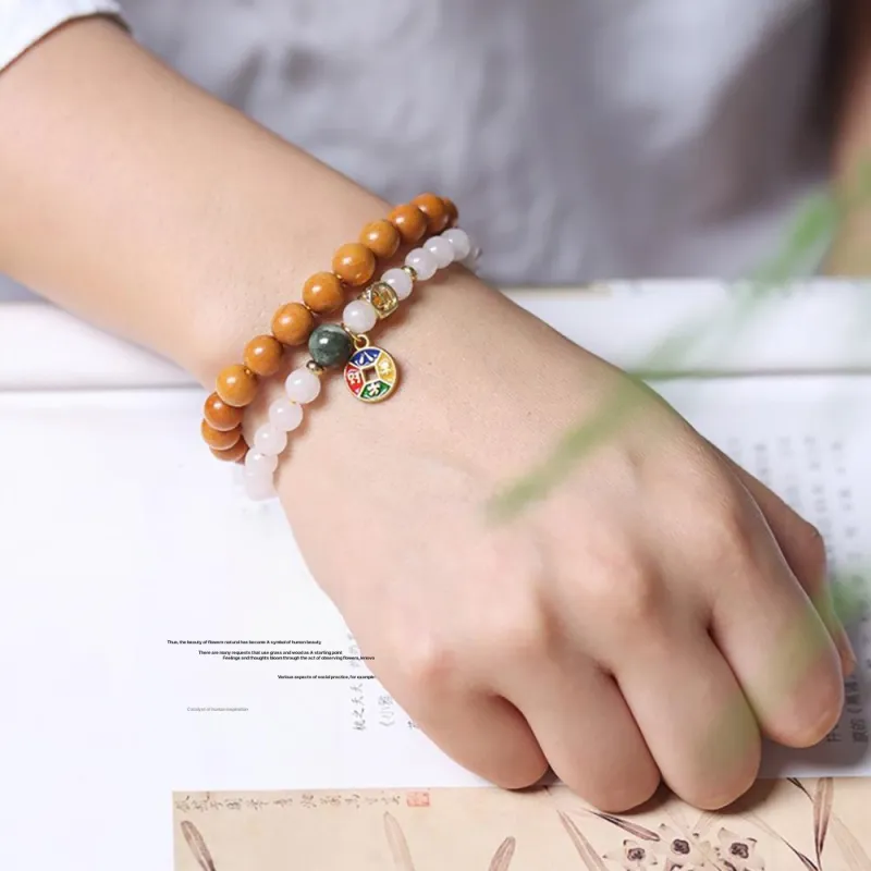 Is Here Sandalwood Bracelets Unisex-5