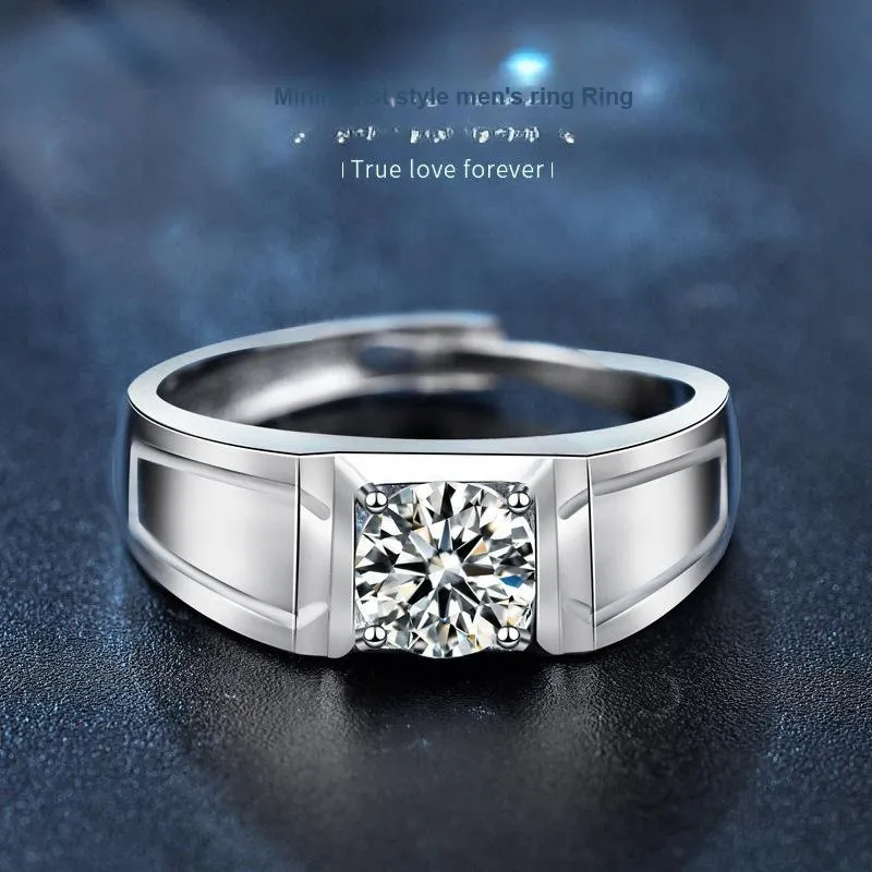 WUMZK 925 Sterling Silver Rings Men's-2