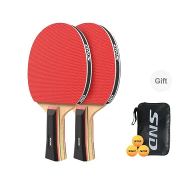 SND Ping Pong Paddles Kids' All Wood Red Black