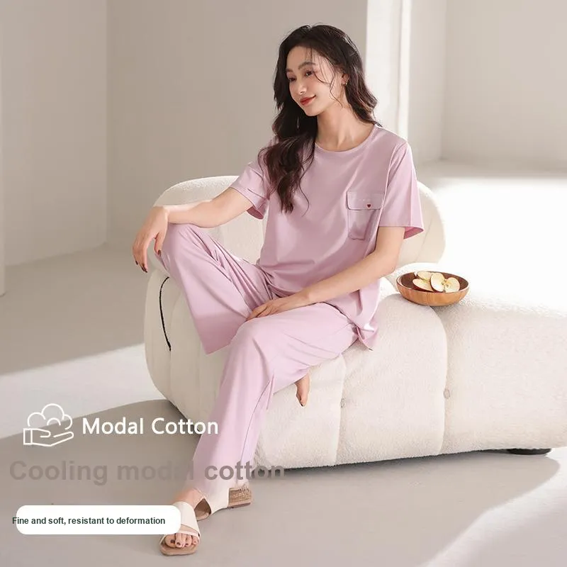 Lan Miao Pajama Set Women's Light Purple-1