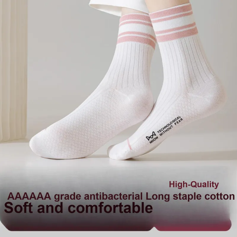 MIIOW Mid-Calf Socks Unisex 5 Pack-3