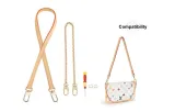 [Smaller Bag Modified Set]Cow Leather Underarm Shoulder Strap+Decorative Chain+Modified Buckle