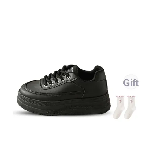 Happy Fish Покрытие Устойчивое к истиранию Увеличение Высоты Низкие Кроссовки для Скейтбординга Женские