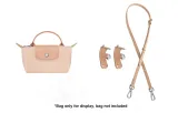 Dusty Pink Silver-Tone Buckle 95-124cm Leather Strap+[No Perforated]Set