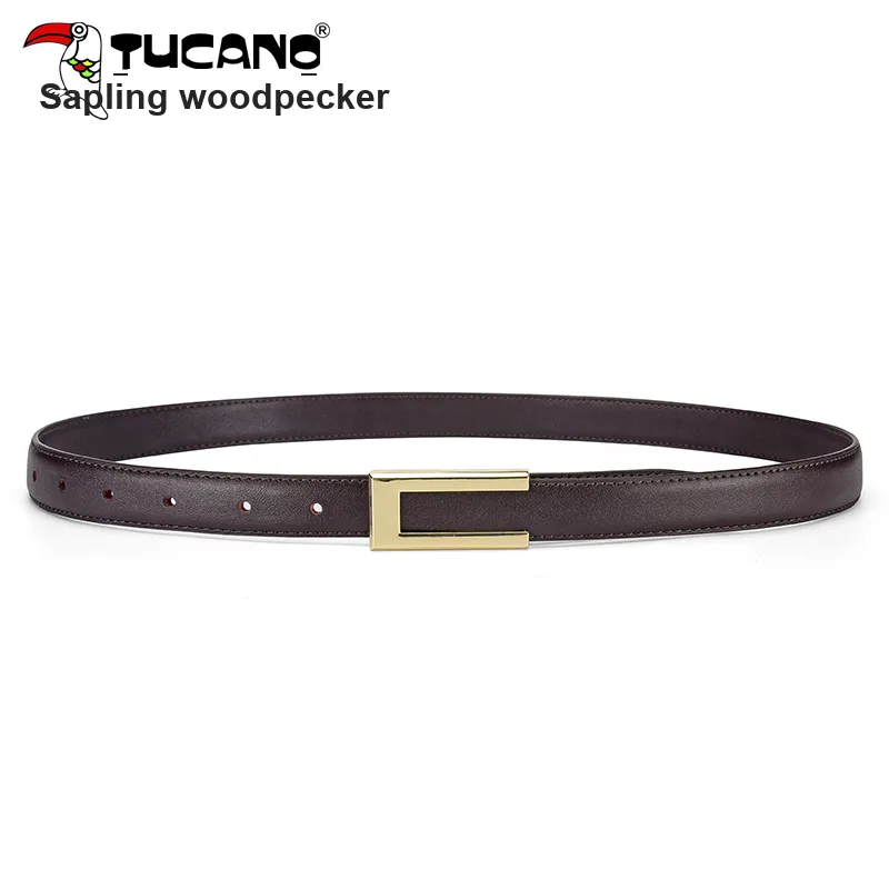 TUCANO Split Cow Leather With Overlay Film, Leather Belts Women's 2.5cm-4