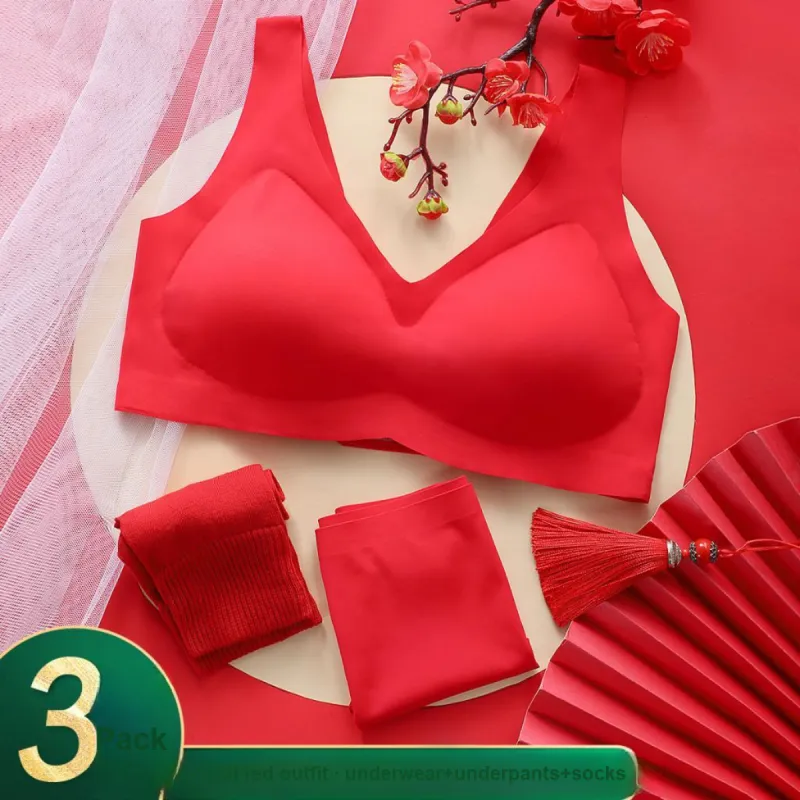 JUNEROSE Underwear Set Women's China Red-1