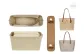 [Zippers Anti-Theft Two-Piece Set]Milk Tea Liner+Milk Tea Shoulder Pads