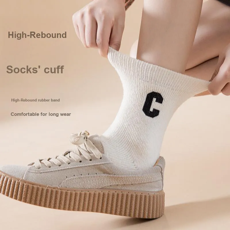 JIAZINI Mid Calf Socks Women's Combo Set-8
