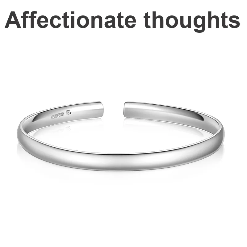 Sentimentality Pure Silver Bangles Women's-5