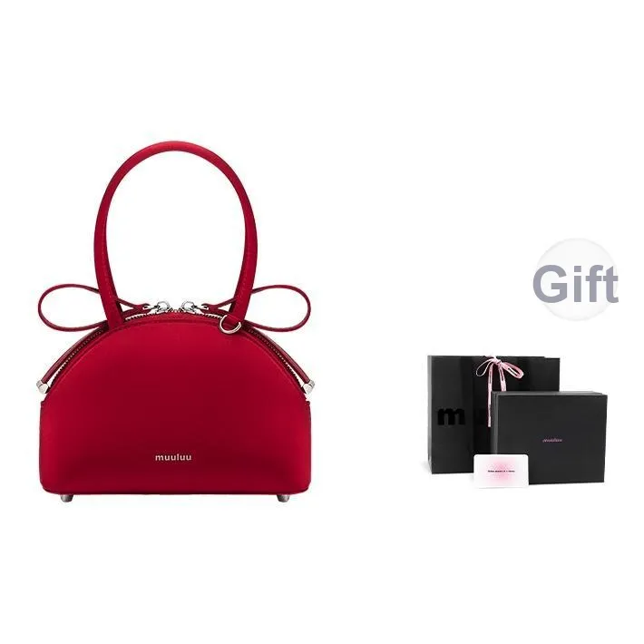 Muuluu Satin Surprise Сад Сумка Сумка-купол Сумка Средний Женские Красный Черный