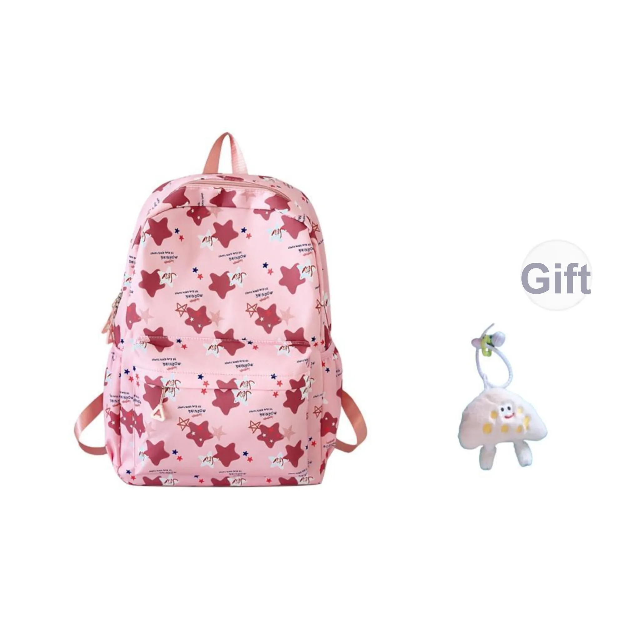 BRABOSTON Nylon Backpack Women's Pink/Khaki/Blue/Purple