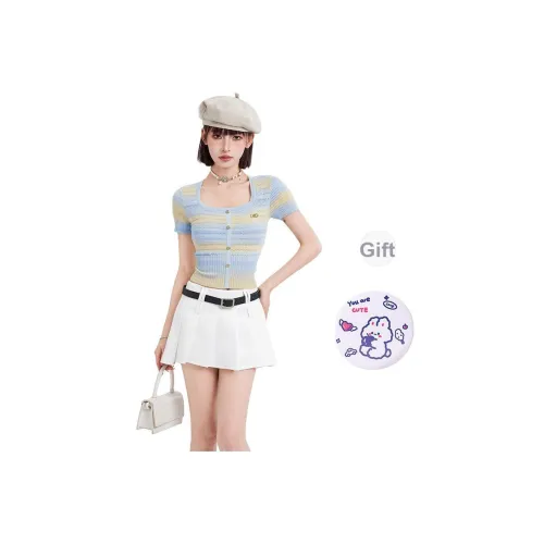 EVPGB T-рубашка Женская Желтая Синяя