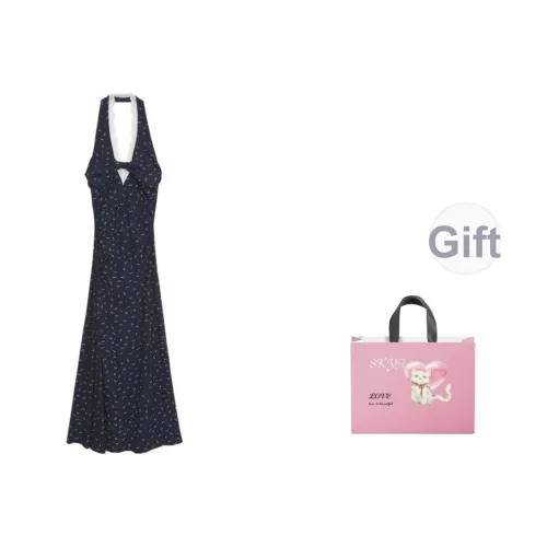 SKYA Без рукавов Платье Женское Темно-синий