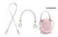 Pink Adjustable Shoulder Strap+Pink Candy Handle Chain