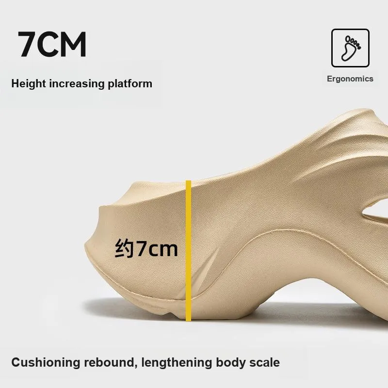 Yu Pu Summer Platform Squashy And Bouncy Feeling Eva Cool Slippers Indoor Slip Resistant Bathroom Bathing, Slippers-4