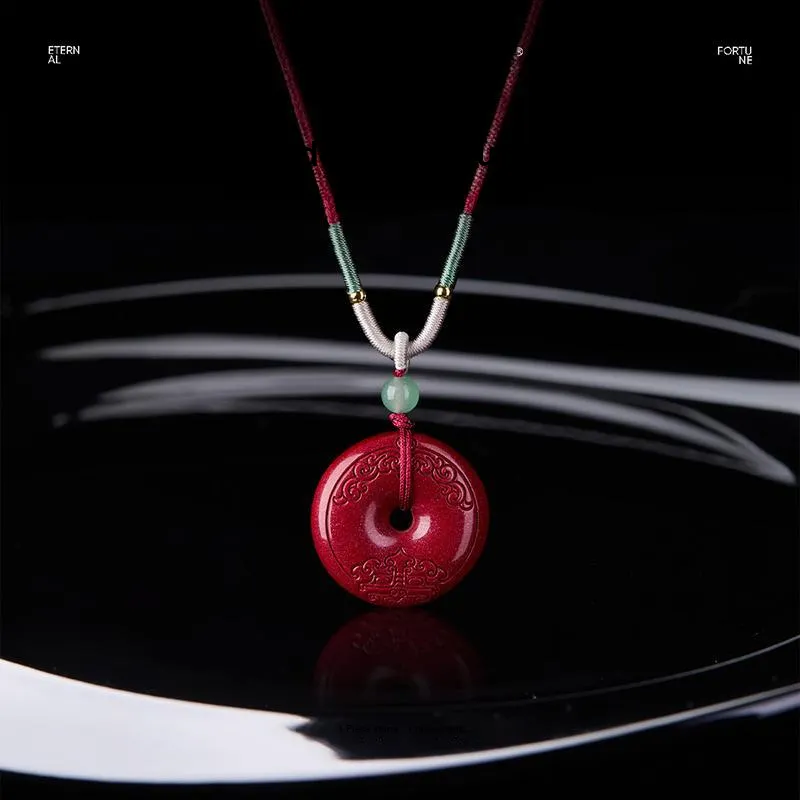 Stone Notes Reconstructed Cinnabar Necklaces Unisex-3