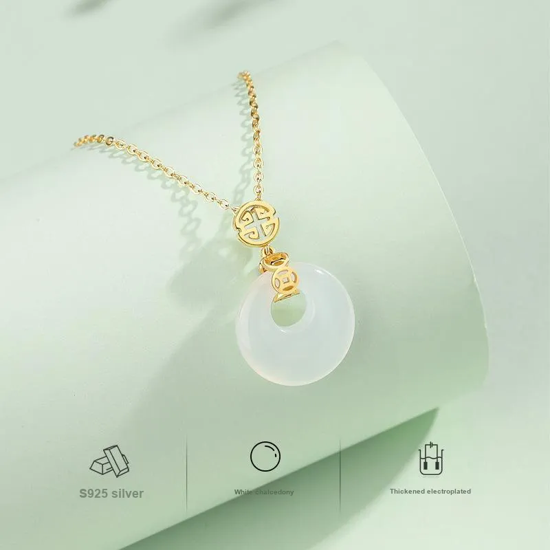 Suddenly Lucky Chalcedony Necklaces Women's-7
