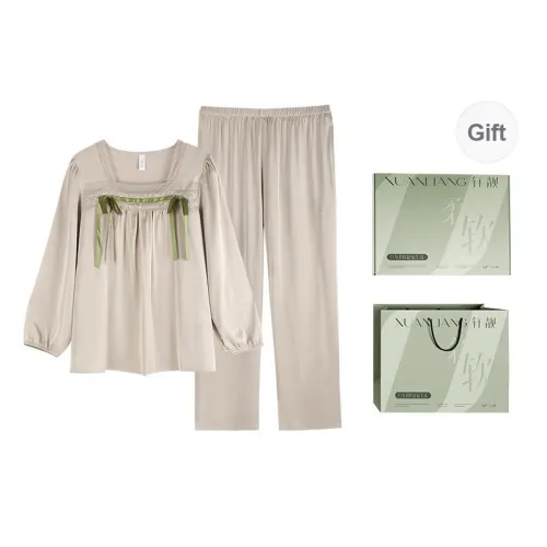 Xuan Liang Pajama Set Women's Gift Box Set Tea Gray