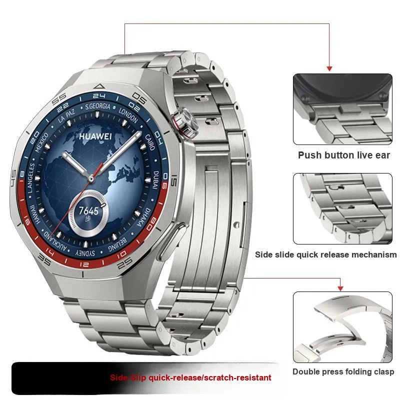 FZRT Huawei Compatibility Watch Band Titanium Alloy Chain Strap Titanium Material-4